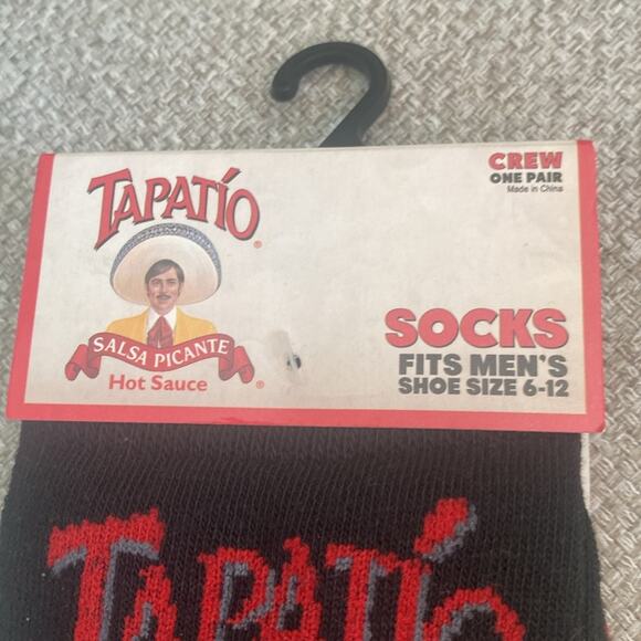 Tapatio Salsa Picante Hot Sauce Print Socks - Picture 4 of 6